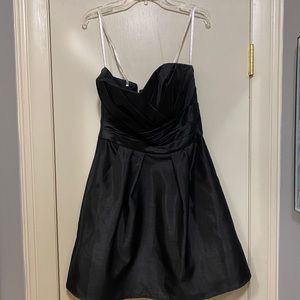 Black Strapless Cocktail Dress